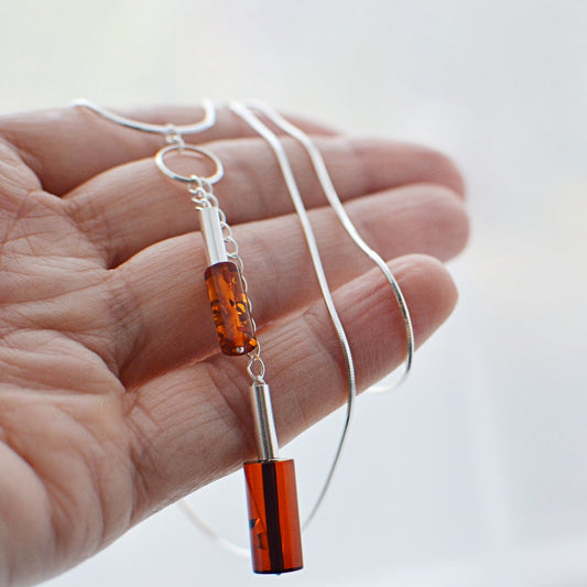 Modern Amber Necklace