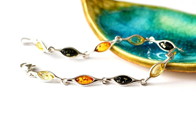 Baltic Amber Bracelet with Silver