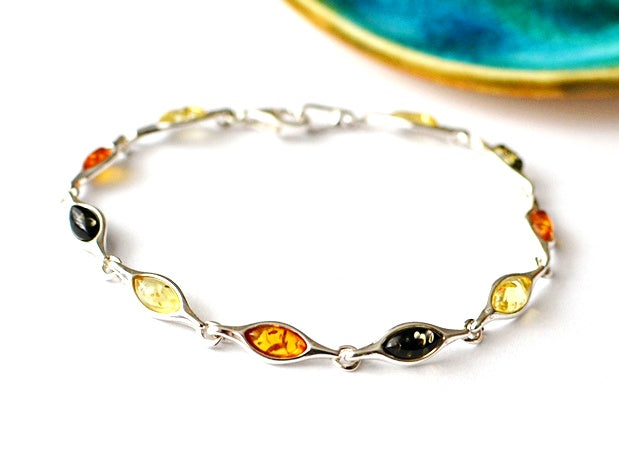Baltic Amber Bracelet with Silver