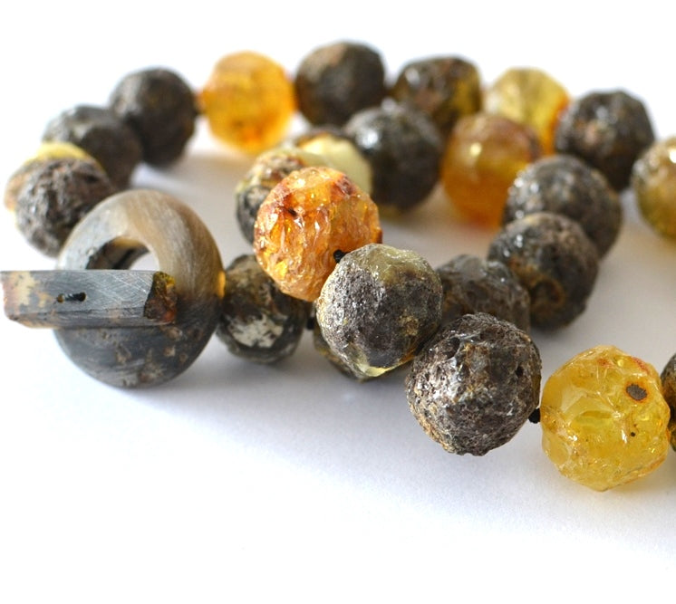 Natural Raw Amber Statement Necklace