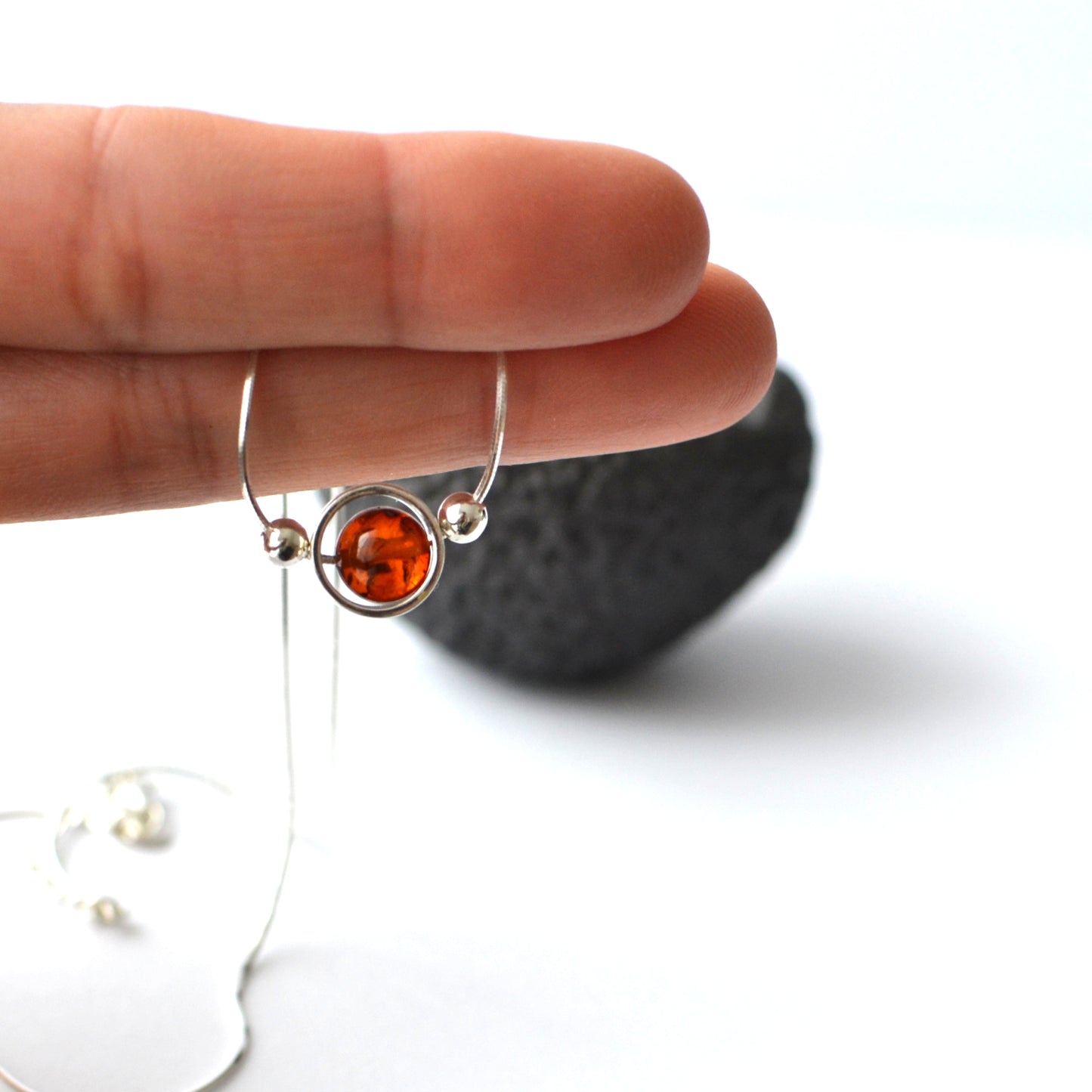 Dainty Baltic Amber Pendant Necklace