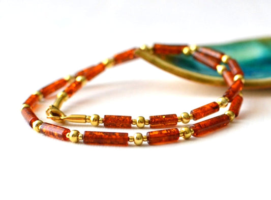 Modern Minimalist Amber Necklace