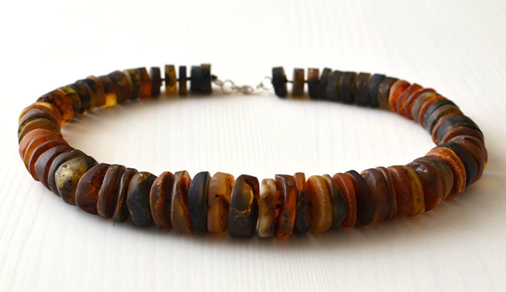 Raw Amber Statement Necklace