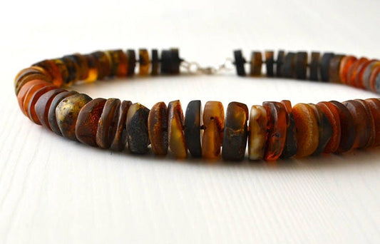 Raw Amber Statement Necklace