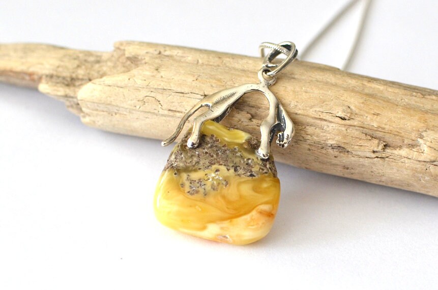 Amber Panther Necklace