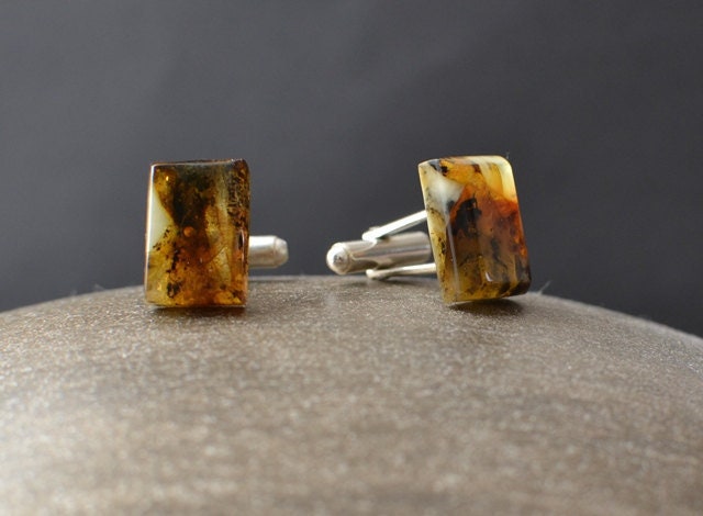 stone Cuff Links with Sterling Silver, Natural Cuff links, Wedding Mens Accessory, Business Wear For Men, stone cufflinks