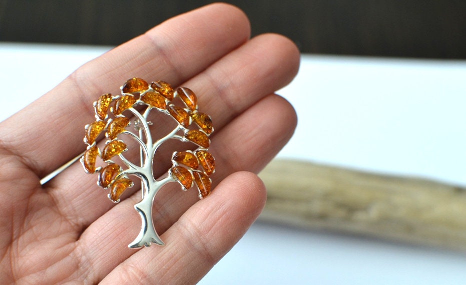Amber Tree of Life Pendant