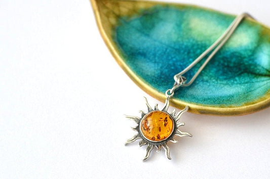 Baltic Amber Sun Necklace