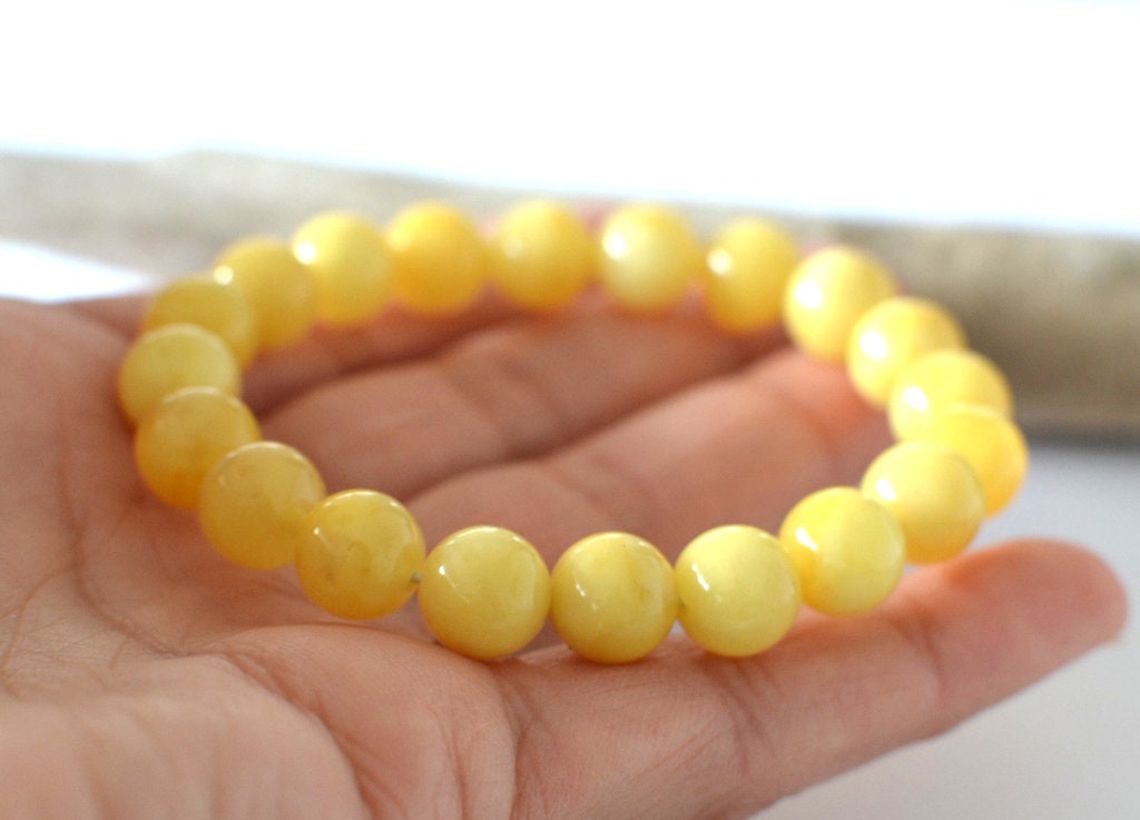 Egg Yolk Yellow Amber Bracelet