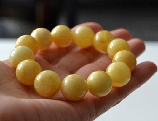 Amber 16.8 mm Butterscotch Yellow Bracelet