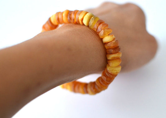 Raw Yellow Amber Bracelet