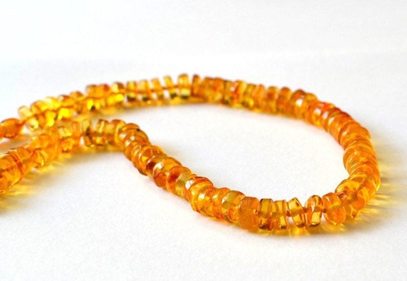 Yellow Polished Amber Necklace