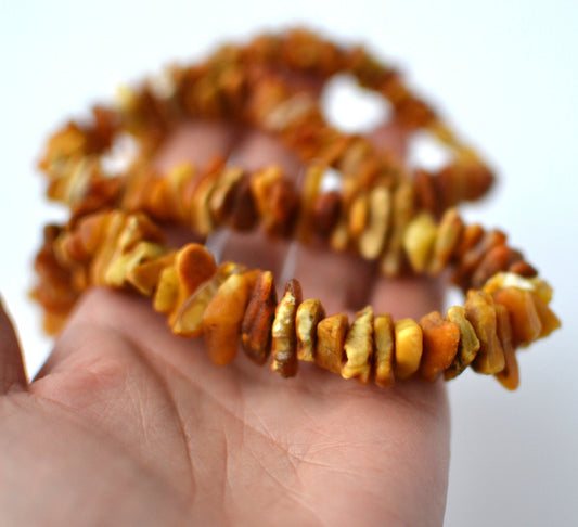 Raw Yellow Amber Necklace
