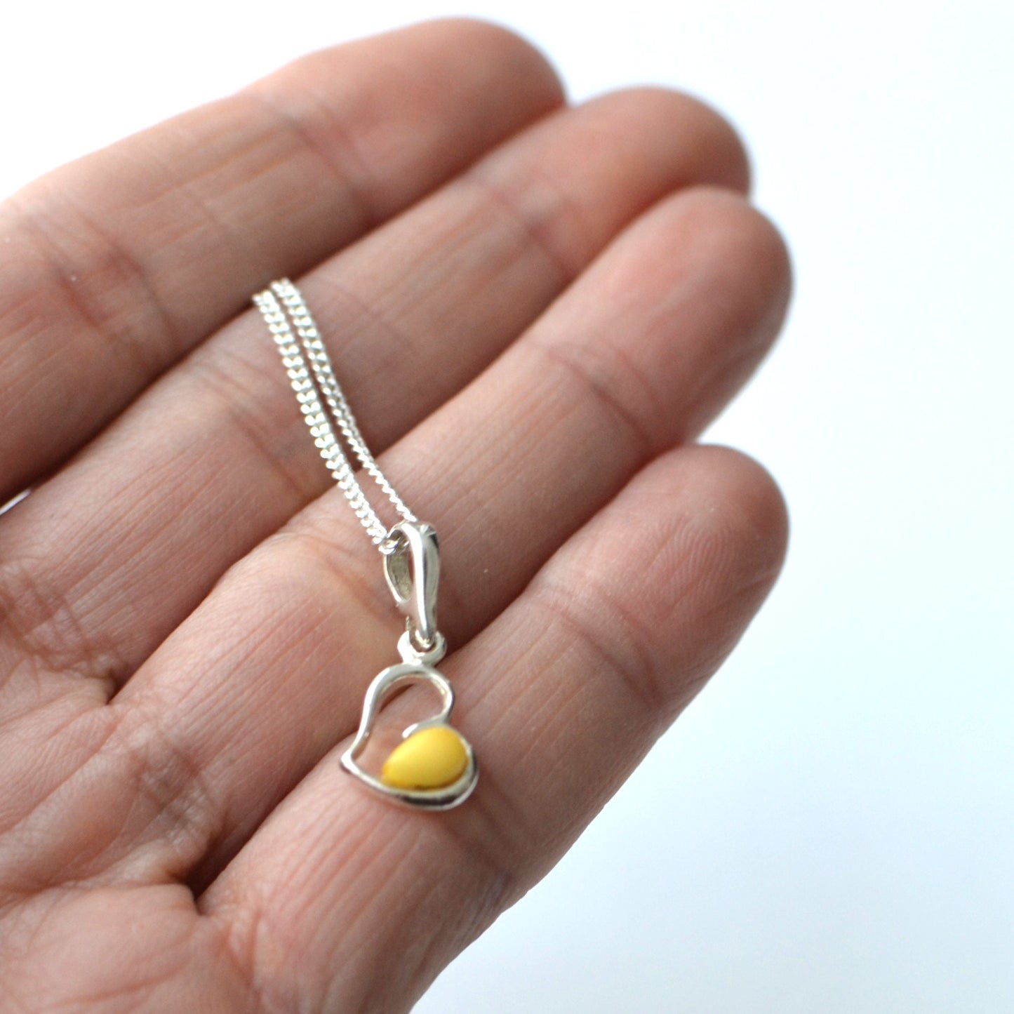 Minimalist Silver Heart Necklace