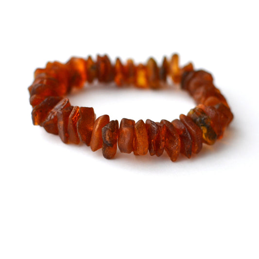 Raw Gemstone Amber Bracelet