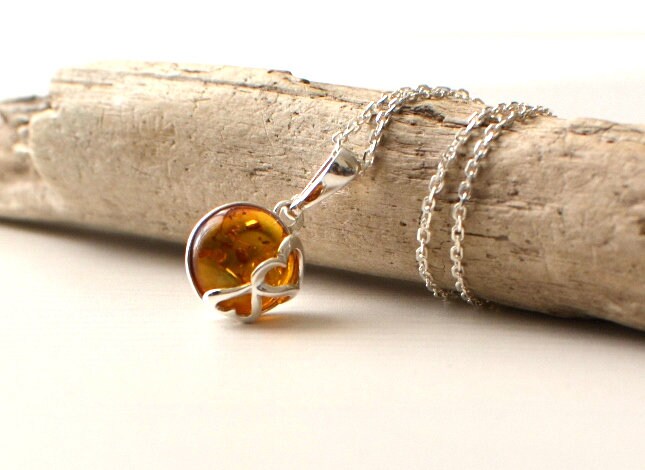Love Heart Amber Necklace