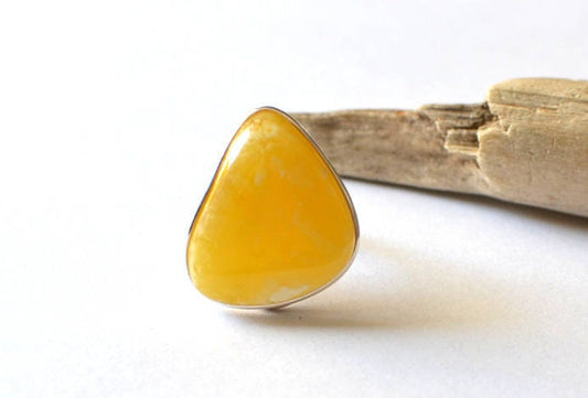 Gemstone Baltic Amber Ring