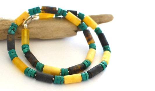 Amber and Turquoise Necklace