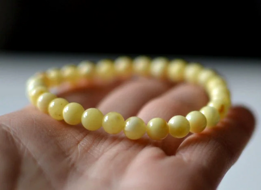 Natural Amber Bead Bracelet